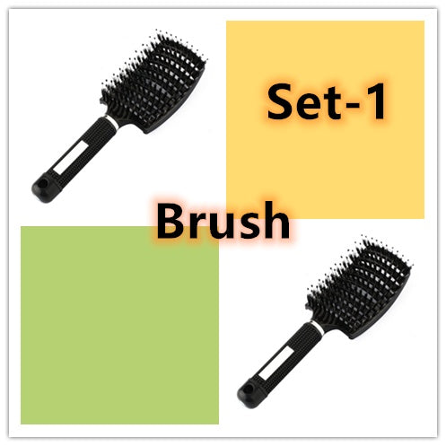 Womens Detangler Hair Brush Bristle Nylon Scalp Massage Teaser