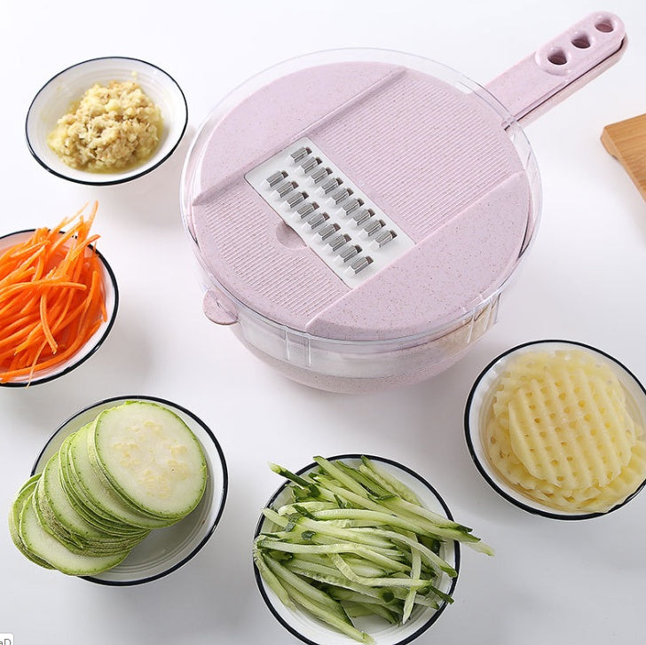 8-in-1 Mandoline Slicer, Vegetable Slicer, Potato Peeler, Carrot/Onion Grater with Strainer, Vegetable Cutter Kitchen Accessory