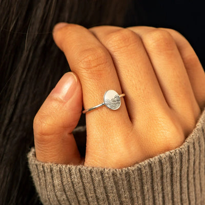 S925 Pure Silver Sea Wave Storm Ring