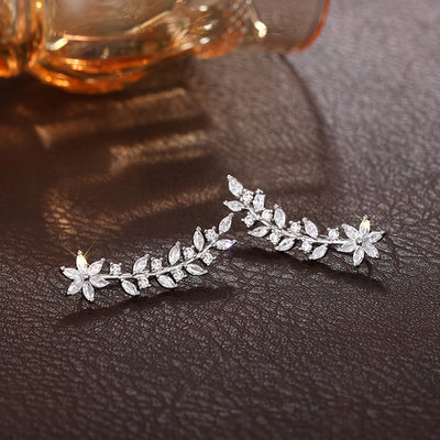 Celebrity Diamond Flower Earrings