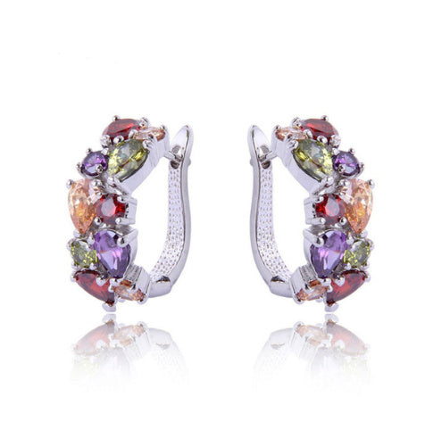 Diamond Crystal Zircon Ear Clip Luxury Earrings