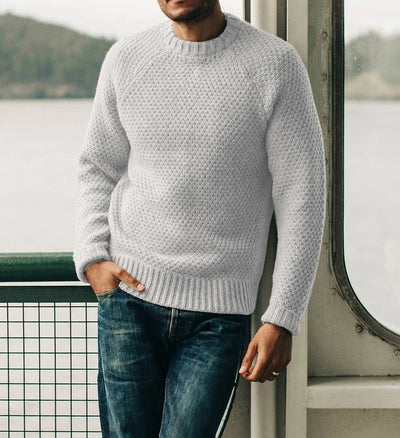 Men's Round Neck Knitted Casual Sweater