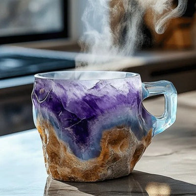 400ml Resin Mineral Crystal Coffee Mug with Handle