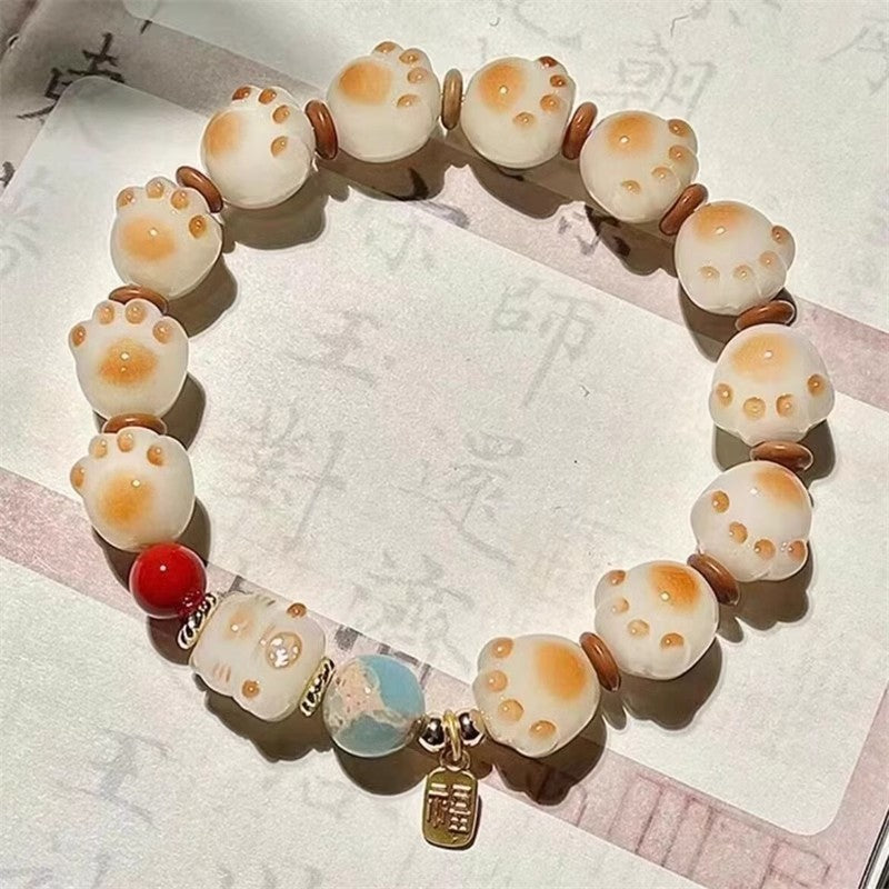 Lucky Cat Beaded Bracelet