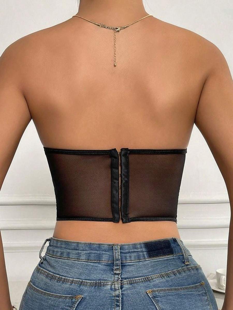 Bustier Harness Mesh 
Top