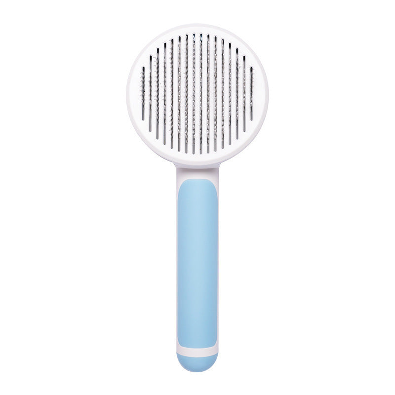 New Pet Cat Brush, Hand-held Steel Wire, Self-cleaning Comb Looper for Hair Removal