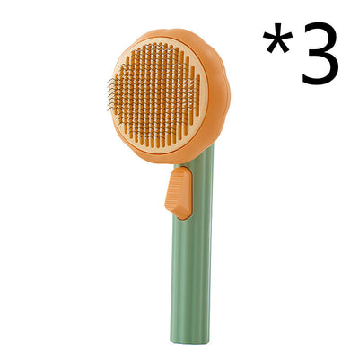 New Pet Cat Brush, Hand-held Steel Wire, Self-cleaning Comb Looper for Hair Removal