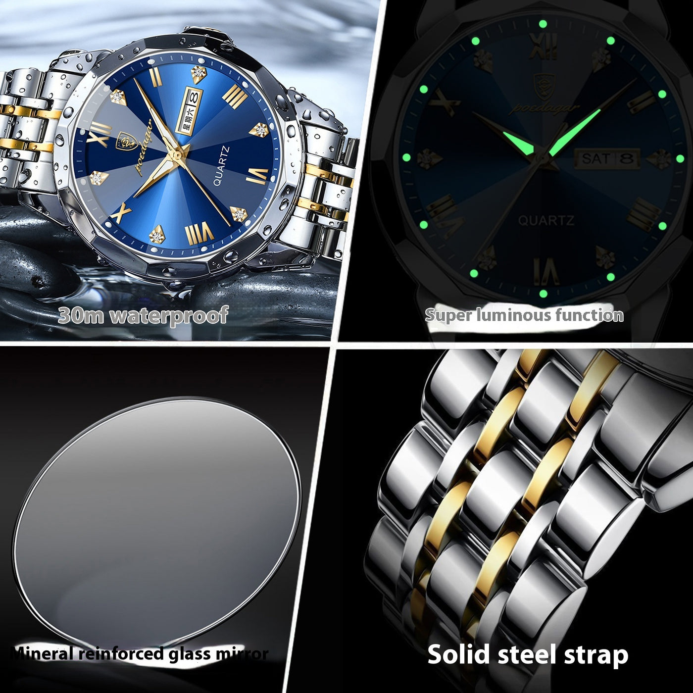 Men's Waterproof Luminous Watch