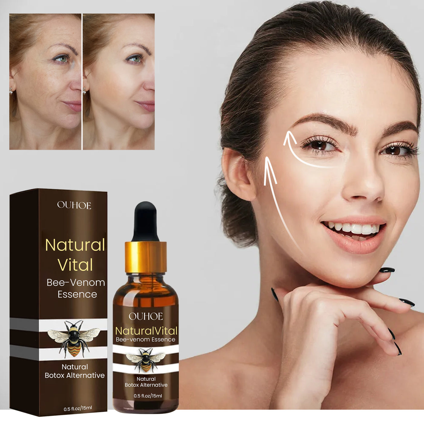 Facial Anti Wrinkle Essence Liquid Firms Skin