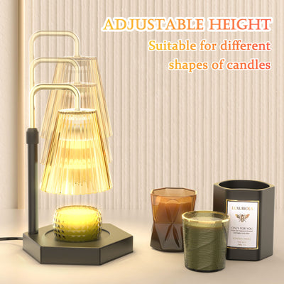 Candle Warmer Lamp Dimmable and Timer, Adjustable for Jar Scented Candles