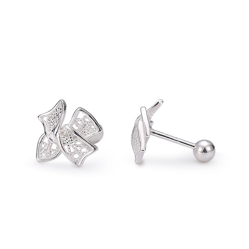 Bow Otica Stud Earrings Ornament