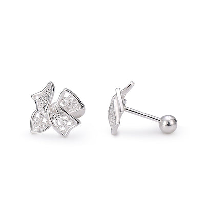 Bow Otica Stud Earrings Ornament