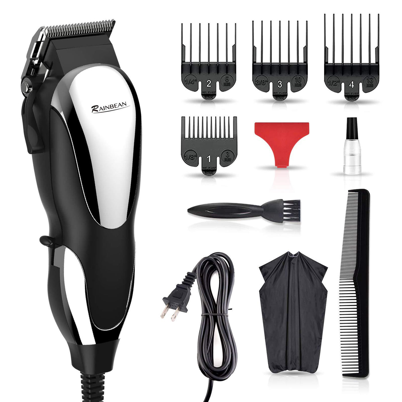 Professional Corded Hair Clippers, Complete Hair and Beard Clipping and Trimming Kit