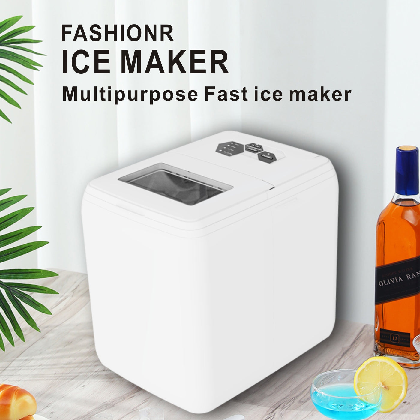 Ice Maker Countertop 44LBS Home Use and Outdoor Use