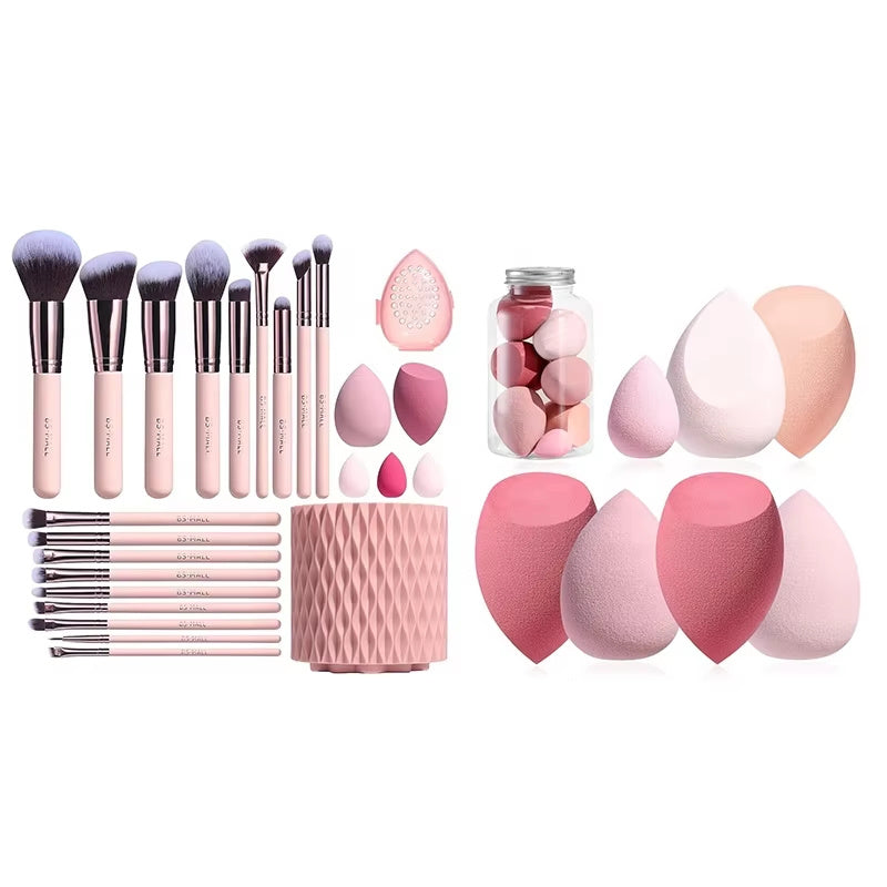 Makeup Brushes with Travel Case Set