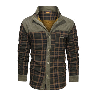 Men's Military Style Fleece Coat