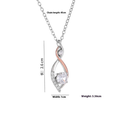 Simple Smart Necklace Two-color Electroplating