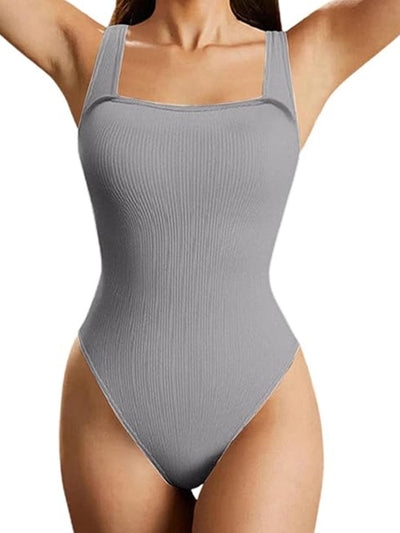 One-piece Sleeveless Square Neck Skinny Yoga Bodysuit