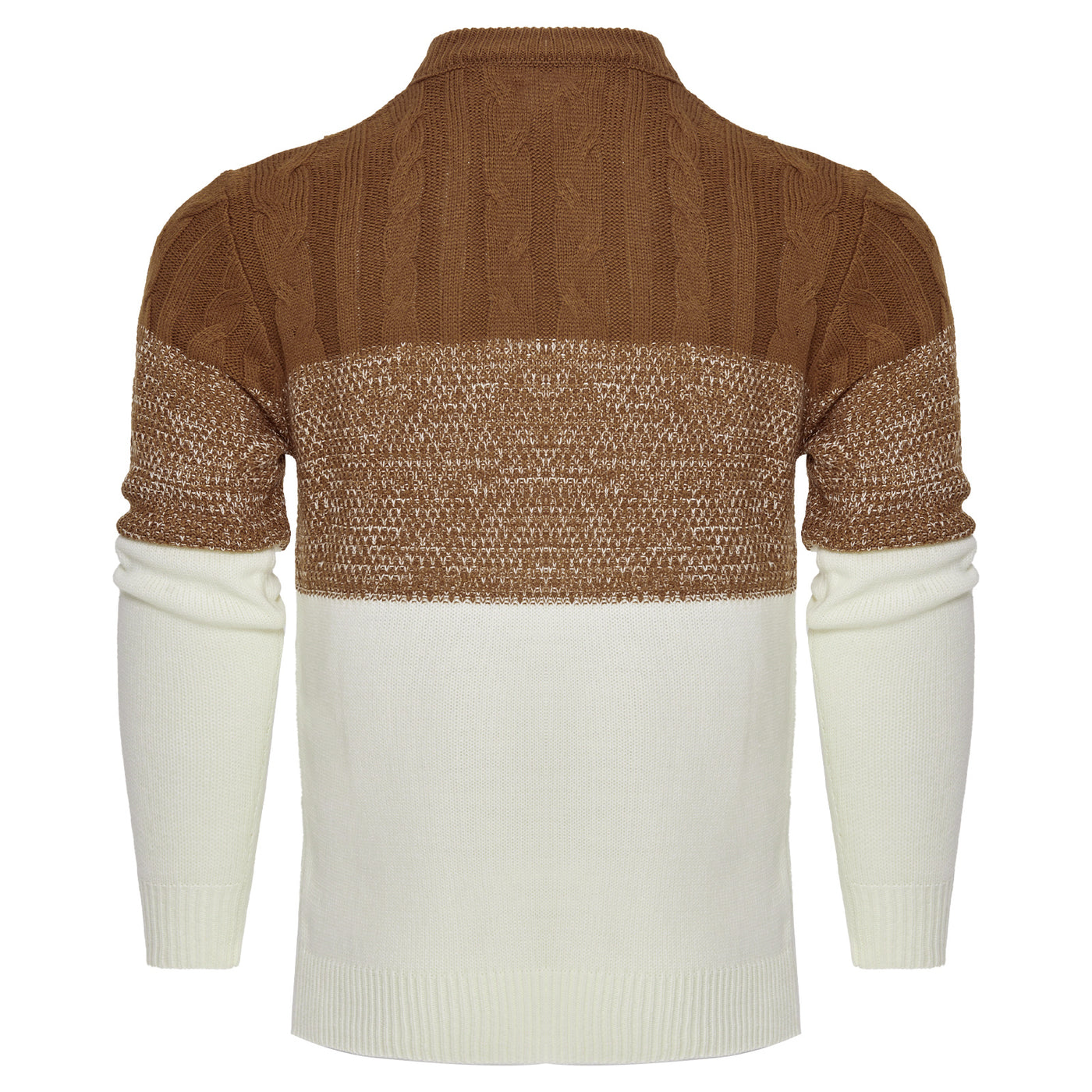 Men's Casual Color Sleeve Cable Knit Pullover