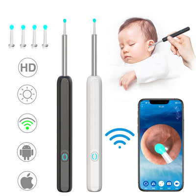 Ear Cleaner Otoscope, Ear Wax Removal Tool with Camera, LED Light Wireless Ear Endoscope