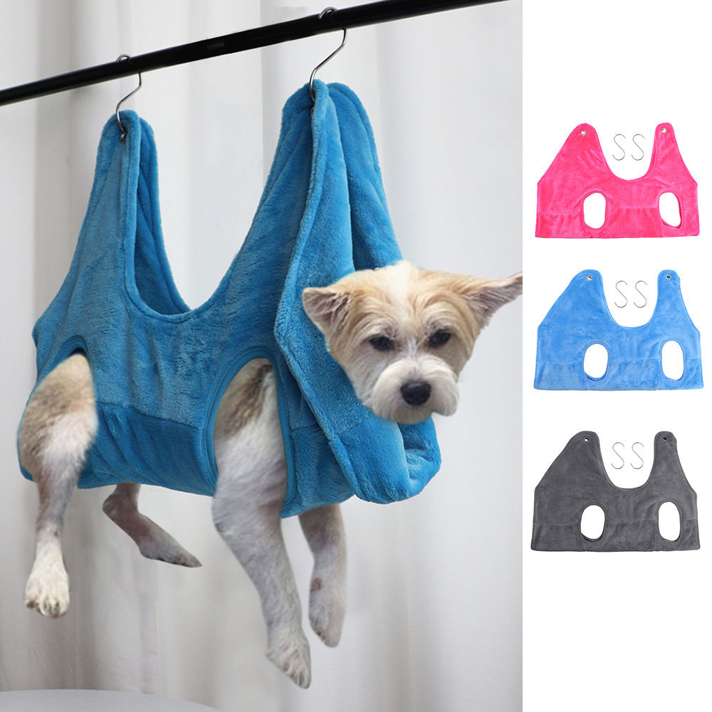 Pet Dog & Cat Grooming Hammock Harness, Restraint Bag Helper, Breathable Dogs Grooming & Trimming Hammock Helper