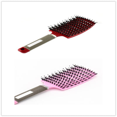 Womens Detangler Hair Brush Bristle Nylon Scalp Massage Teaser