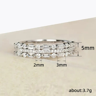 Multilayer Three-layer Fine Circle Line Ring