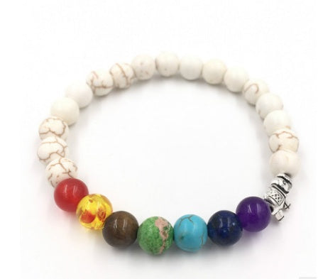 Agate Molten Rock 8mm Energy Volcanic Stone Chakra Colorful Beads Bracelet String