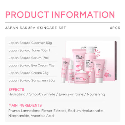 Skin Care Set JAPAN SAKURA Women Beauty Gift Set