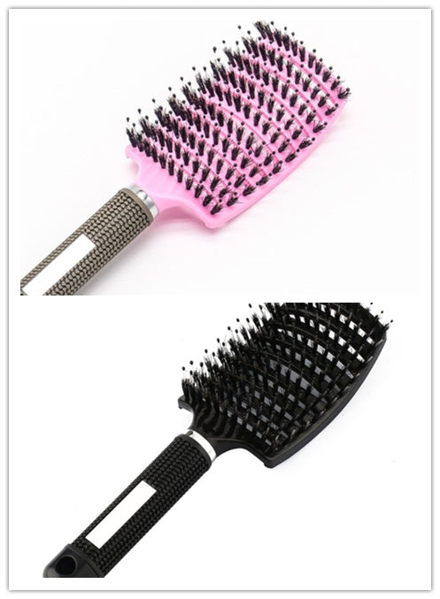 Womens Detangler Hair Brush Bristle Nylon Scalp Massage Teaser