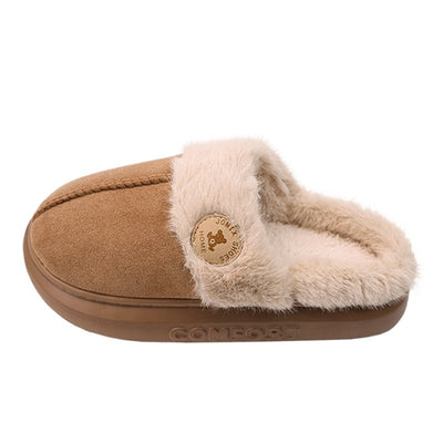 New Plush Thick-soled Fleece Slippers