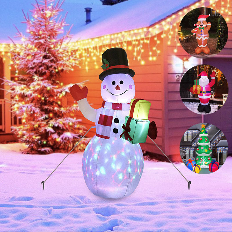 Glowing Santa Tree Snowman