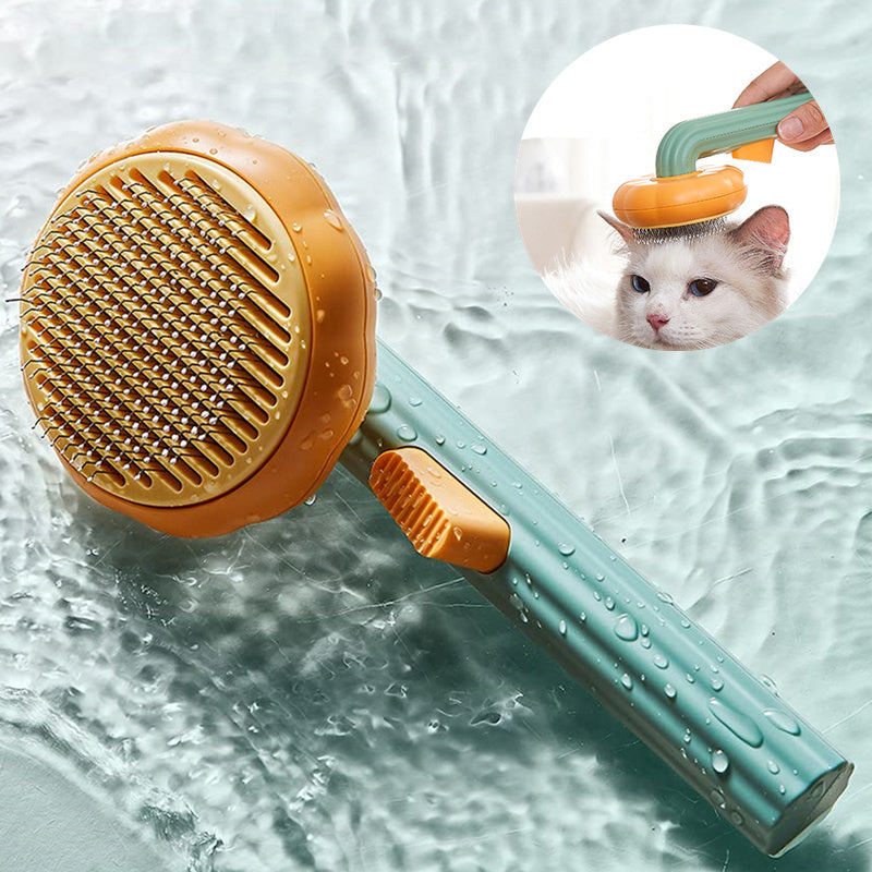 New Pet Cat Brush, Hand-held Steel Wire, Self-cleaning Comb Looper for Hair Removal