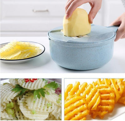 8-in-1 Mandoline Slicer, Vegetable Slicer, Potato Peeler, Carrot/Onion Grater with Strainer, Vegetable Cutter Kitchen Accessory