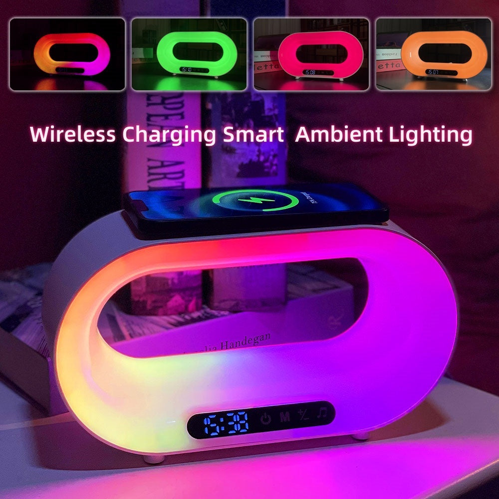 Multi-function 3-in-1 LED Night Light, App Control, Atmosphere Desk Lamp, Smart Wireless Alarm Clock