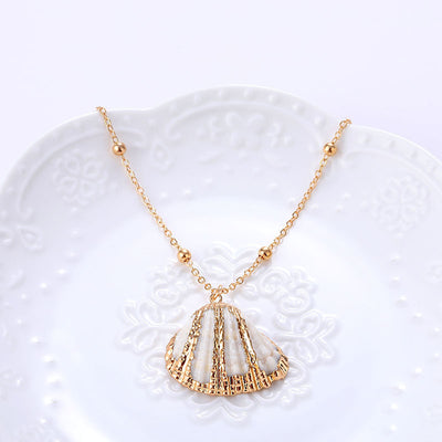 Beach Shell Gold-plated Pendant Conch Necklace