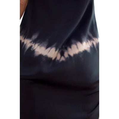 Silk Dress In Black Shibori