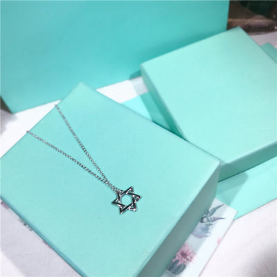 Star Shaped Silver Necklace