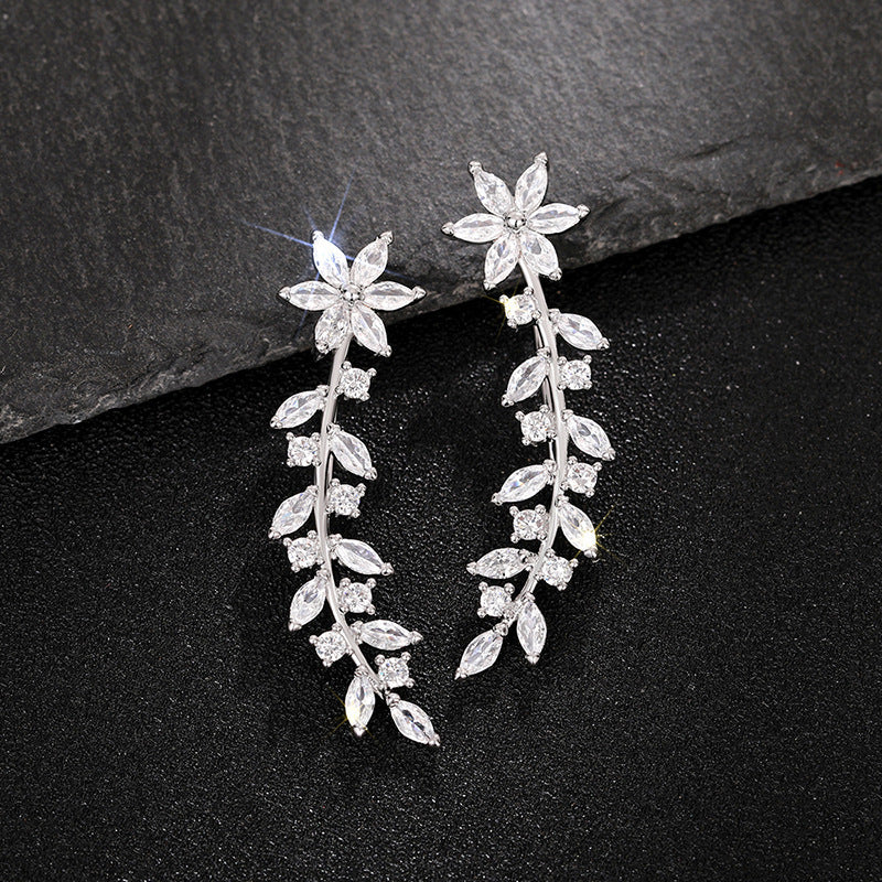 Celebrity Diamond Flower Earrings