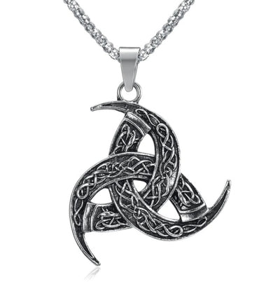 Asgard Crafted Circular Horn Rune Pendant Chain