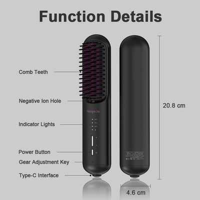 Portable USB Rechargeable Cordless Hair Straightener