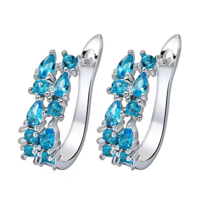 Diamond Crystal Zircon Ear Clip Luxury Earrings