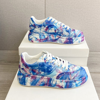 Graffiti Plus Size Casual Sneakers