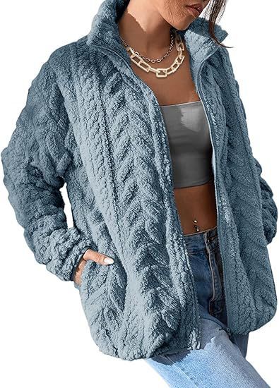 Casual Zipper Cardigan Stand Collar, Polar Fleece Jacket