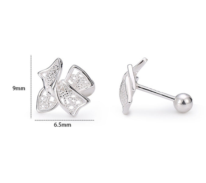 Bow Otica Stud Earrings Ornament