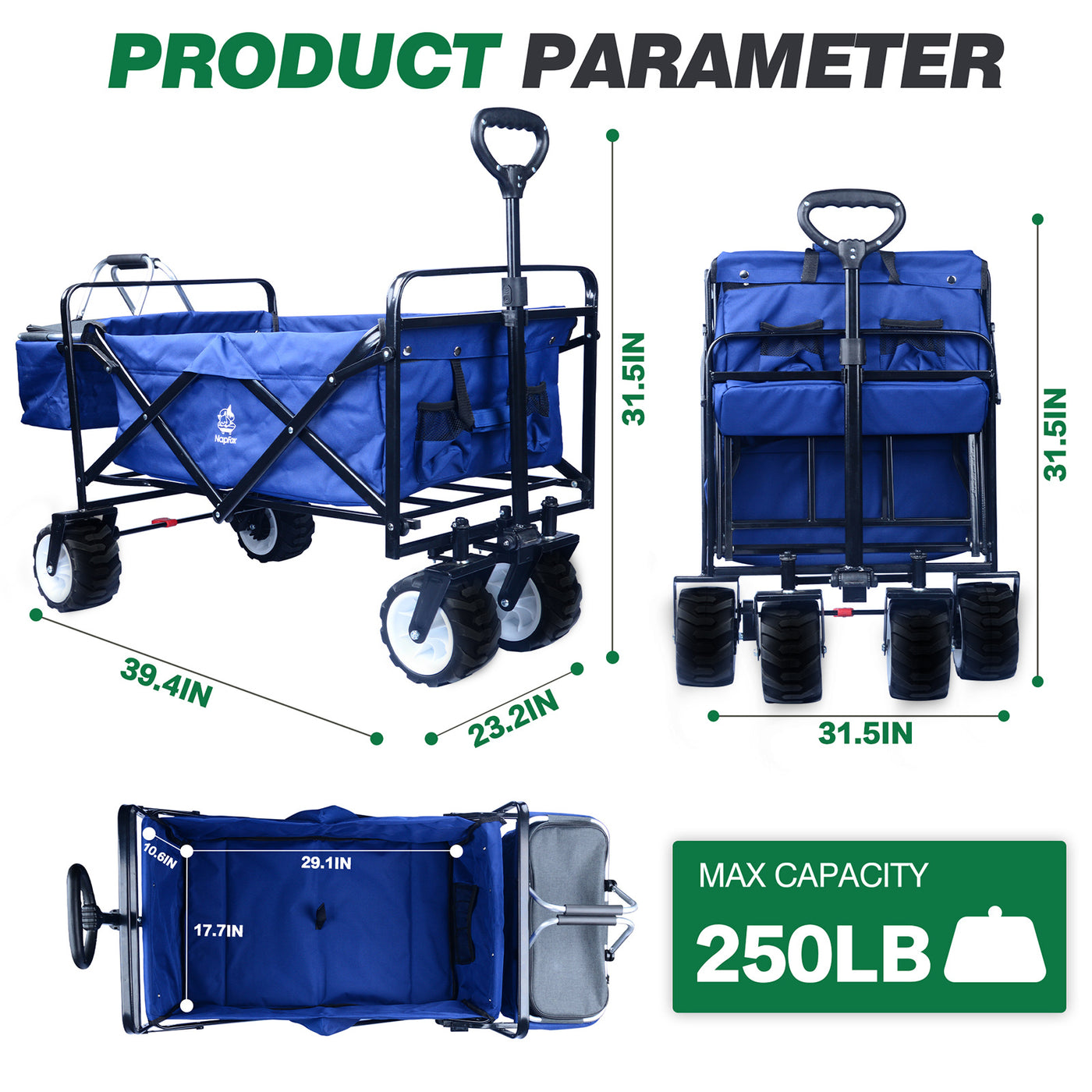 Foldable Grocery Cart On Wheels