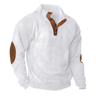 Corduroy Casual Stand Collar Long-sleeved Sweater