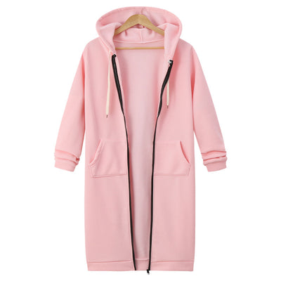 Hooded Long Sleeve Fleece Sweater