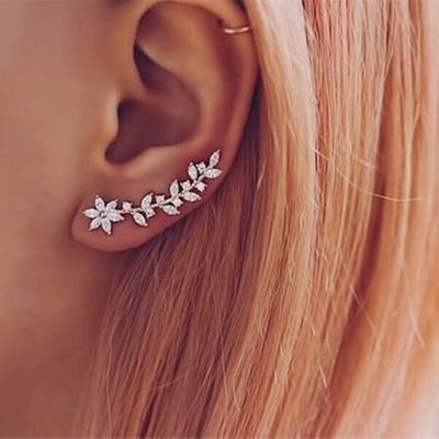 Celebrity Diamond Flower Earrings