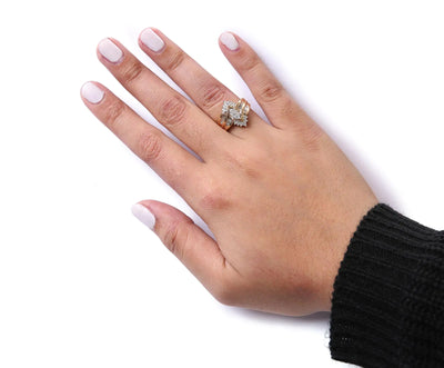 Two-Toned 10K Diamond Ring